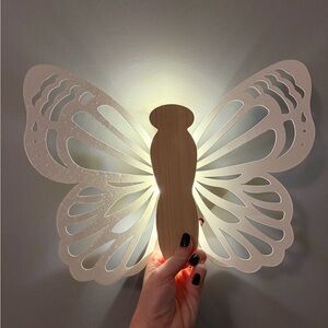 Butterfly Wall Light Decor - Cream